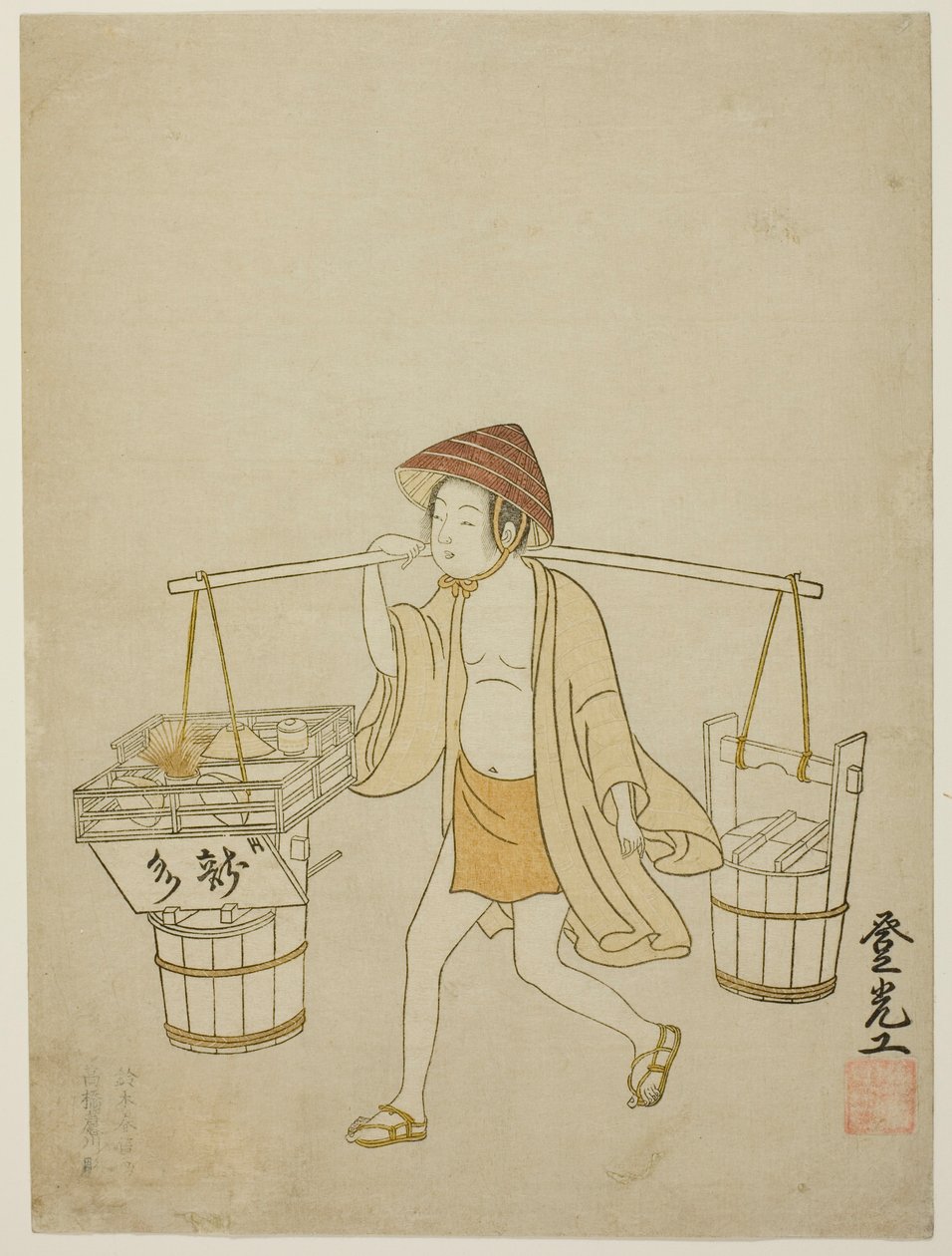 En vandsælger af Suzuki Harunobu