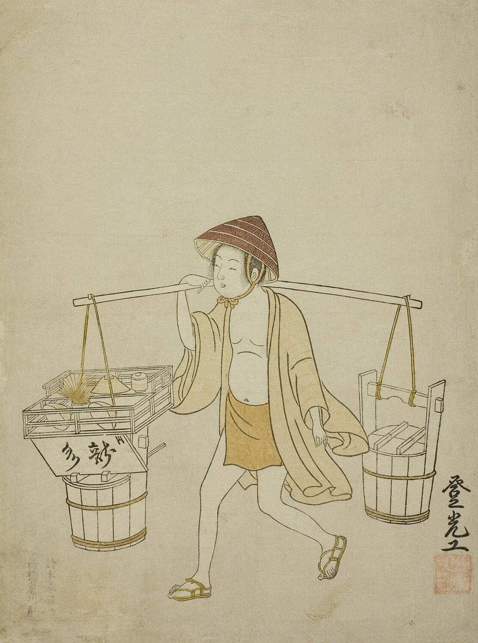 En vandsælger, 1765 af Suzuki Harunobu