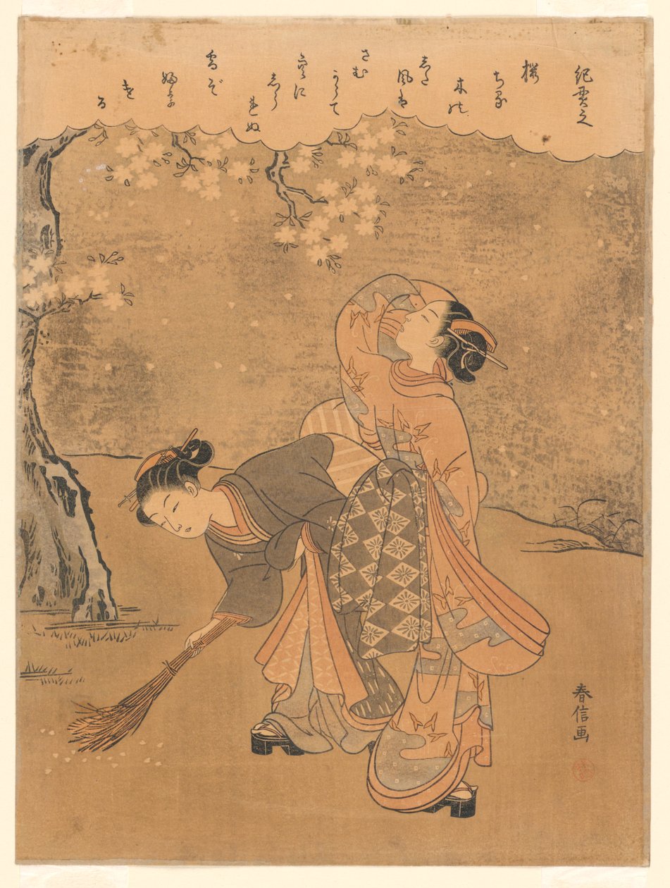 April, fra serie af "Sociale skikke ..." af Suzuki Harunobu