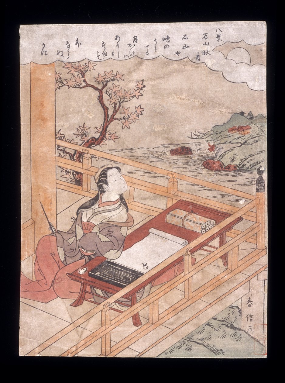 Efterårsmåne ved Ishiyamadera-templet af Suzuki Harunobu
