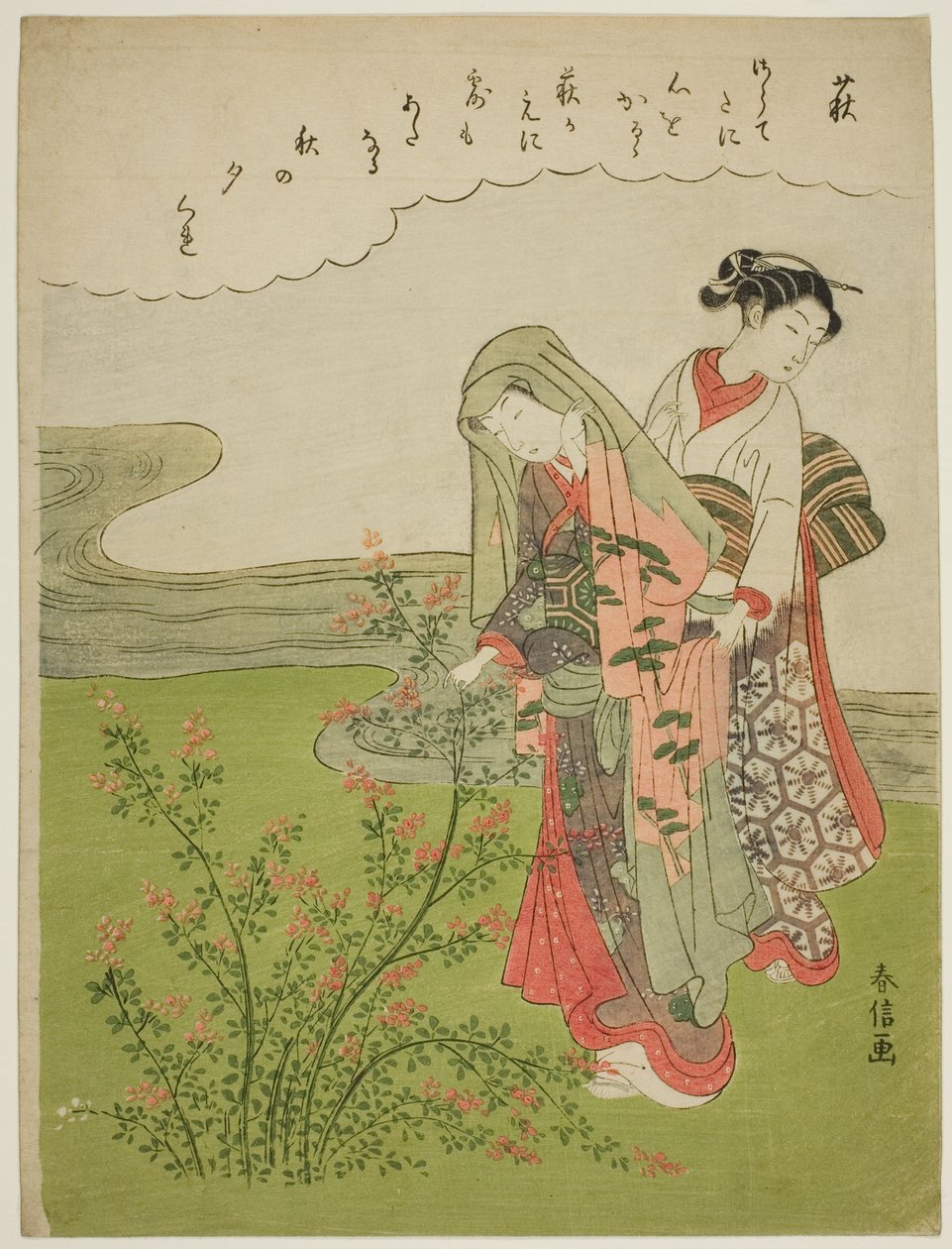 Bush Clover (Hagi), fra en serie af blomster uden titel af Suzuki Harunobu