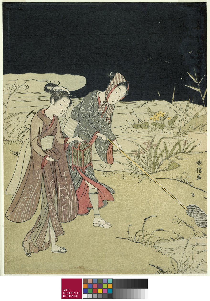 At fange ildfluer, ca. 1767-68 af Suzuki Harunobu