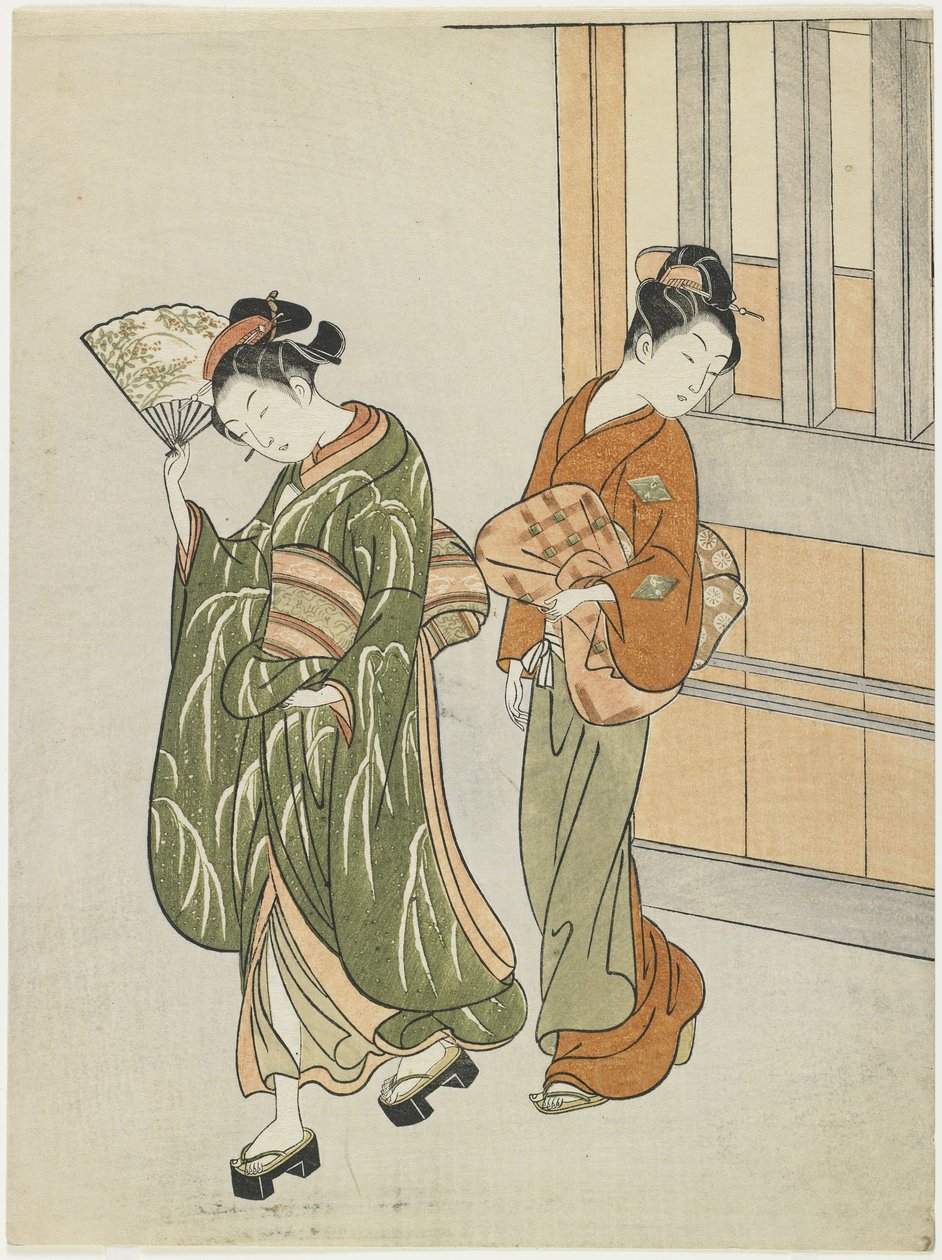 Rydder brisen fra en blæser efter 1766 af Suzuki Harunobu