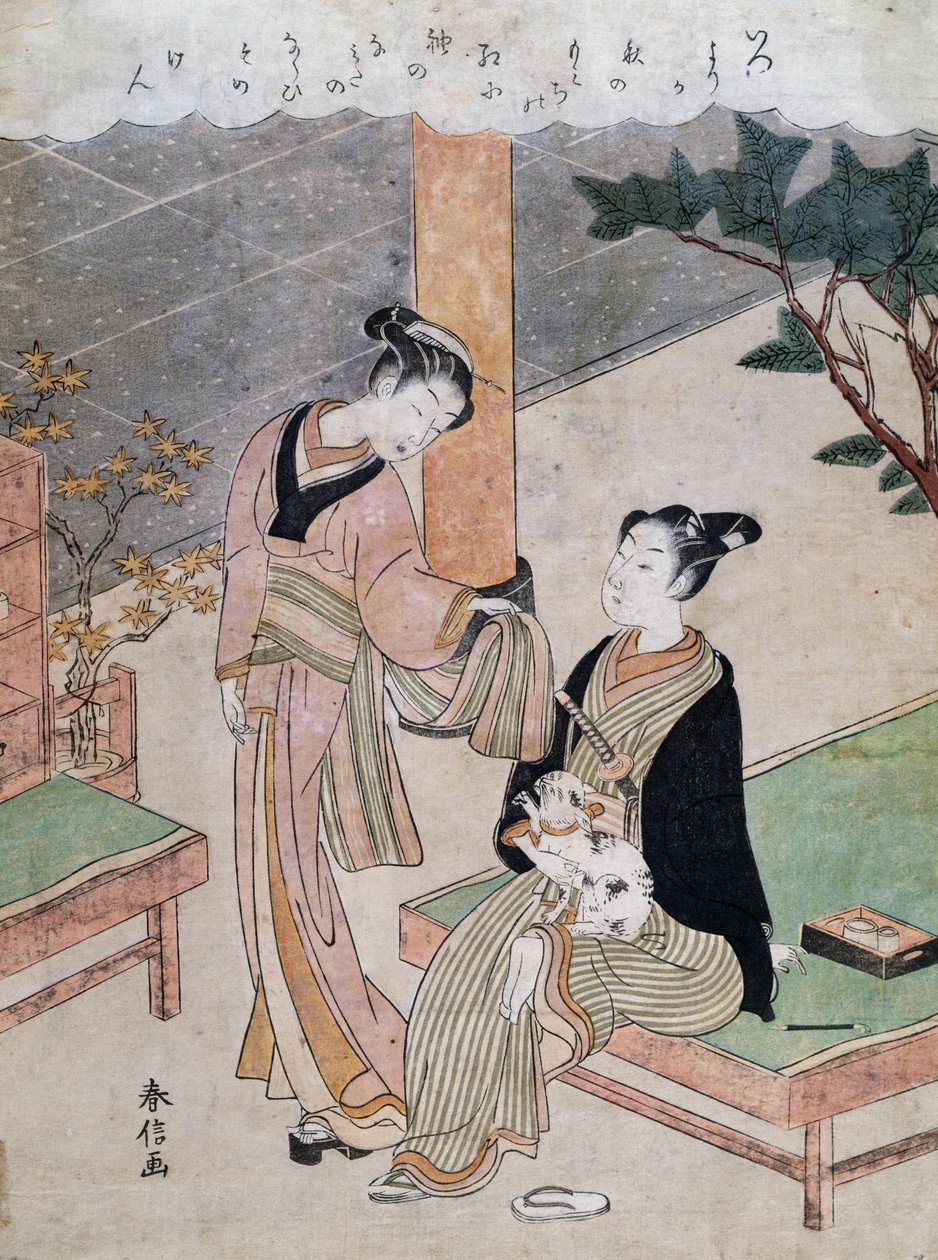 Courtesans, af Suzuki Harunobu (1725-1770), Japan af Suzuki Harunobu