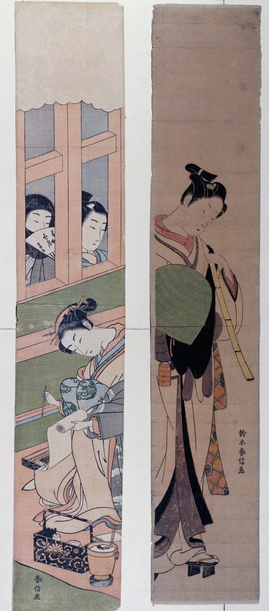 Courtesans, af Suzuki Harunobu (1725-1770), Japan af Suzuki Harunobu