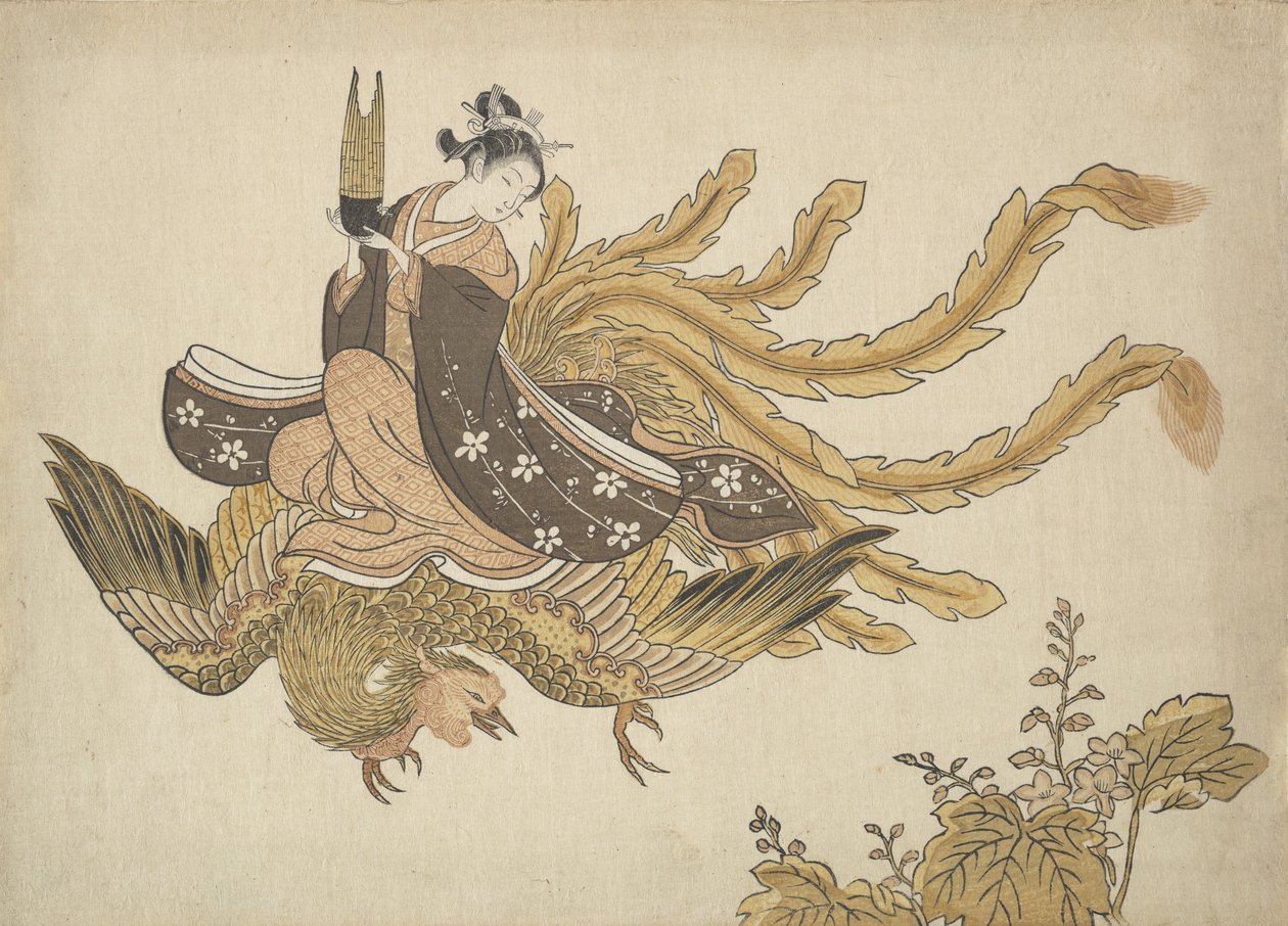 Forklædt udødelig, ca. 1766., ca. 1766. af Suzuki Harunobu