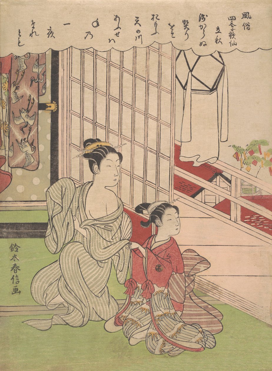 Første efterårsdag Risshu, ca. 1765. af Suzuki Harunobu