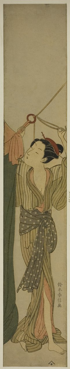 At hænge et myggenet op af Suzuki Harunobu