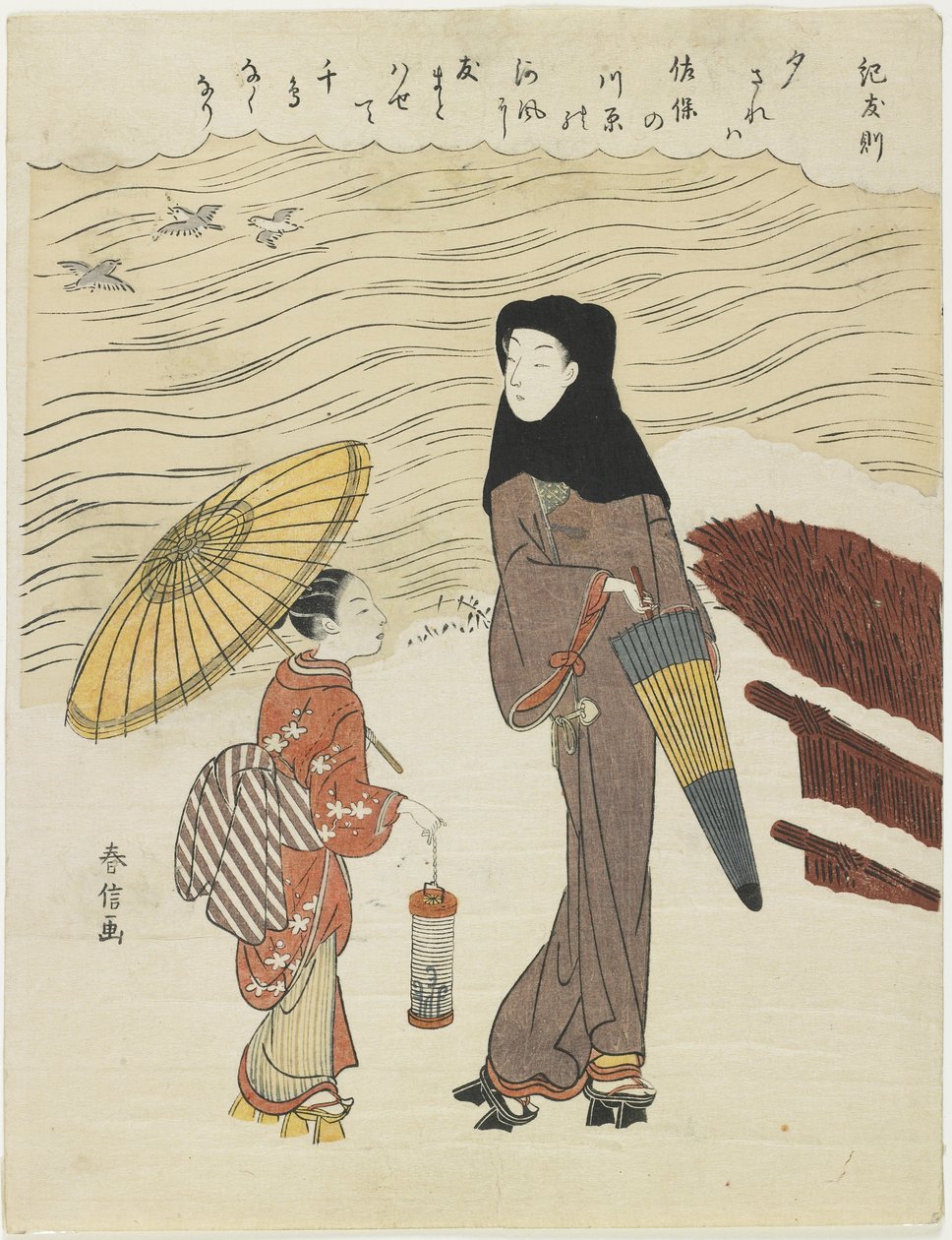 Ki no Tomonori, ca. 1767 af Suzuki Harunobu