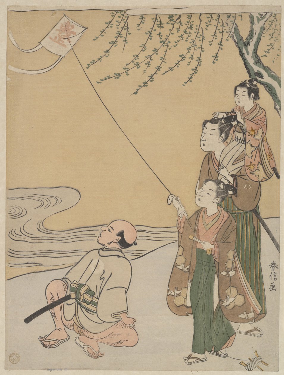 Drageflyvning af Suzuki Harunobu