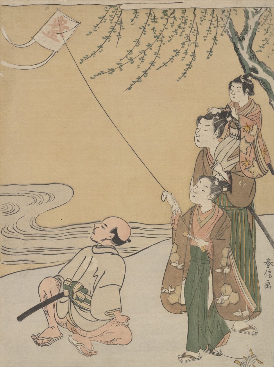 Drageflyvning, ca. 1766., ca. 1766. af Suzuki Harunobu