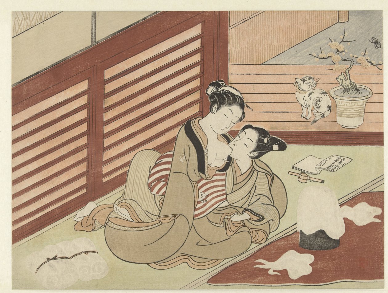 Kærlighedspar af Suzuki Harunobu