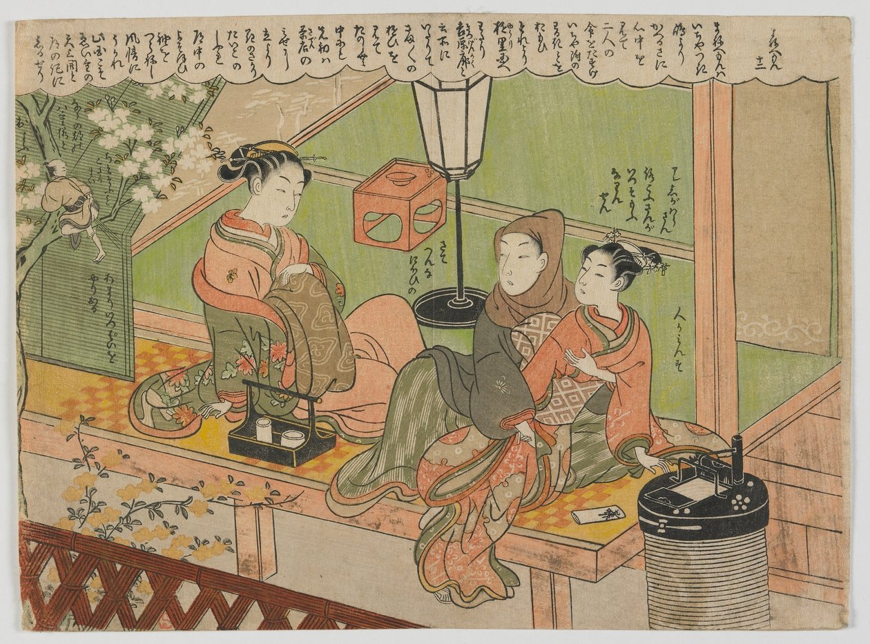 Maneemon 12, Edo-perioden, ca. 1770 (farvetræsnit) af Suzuki Harunobu