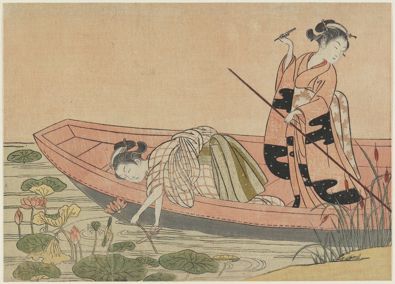 Mitat af Zhou Maoshu, efter 1765 (træbloktryk i farver) af Suzuki Harunobu