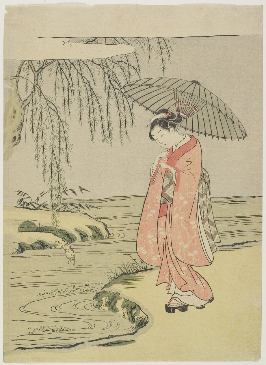 Mitat af kalligrafen Ono no To_fu_, efter 1765 af Suzuki Harunobu