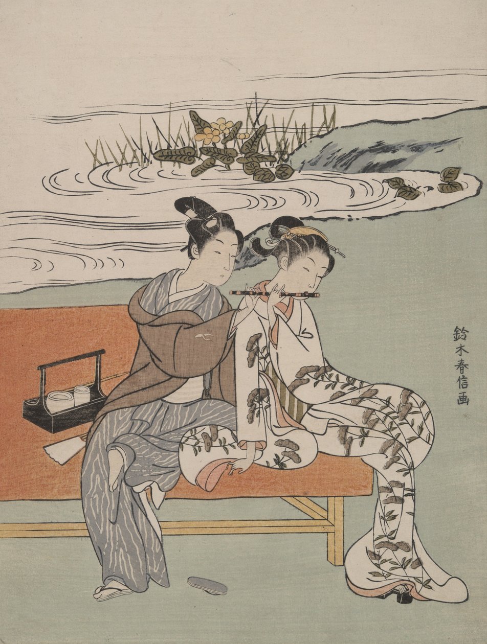Parodi på kejser Xuanzong og Yang Guifei af Suzuki Harunobu