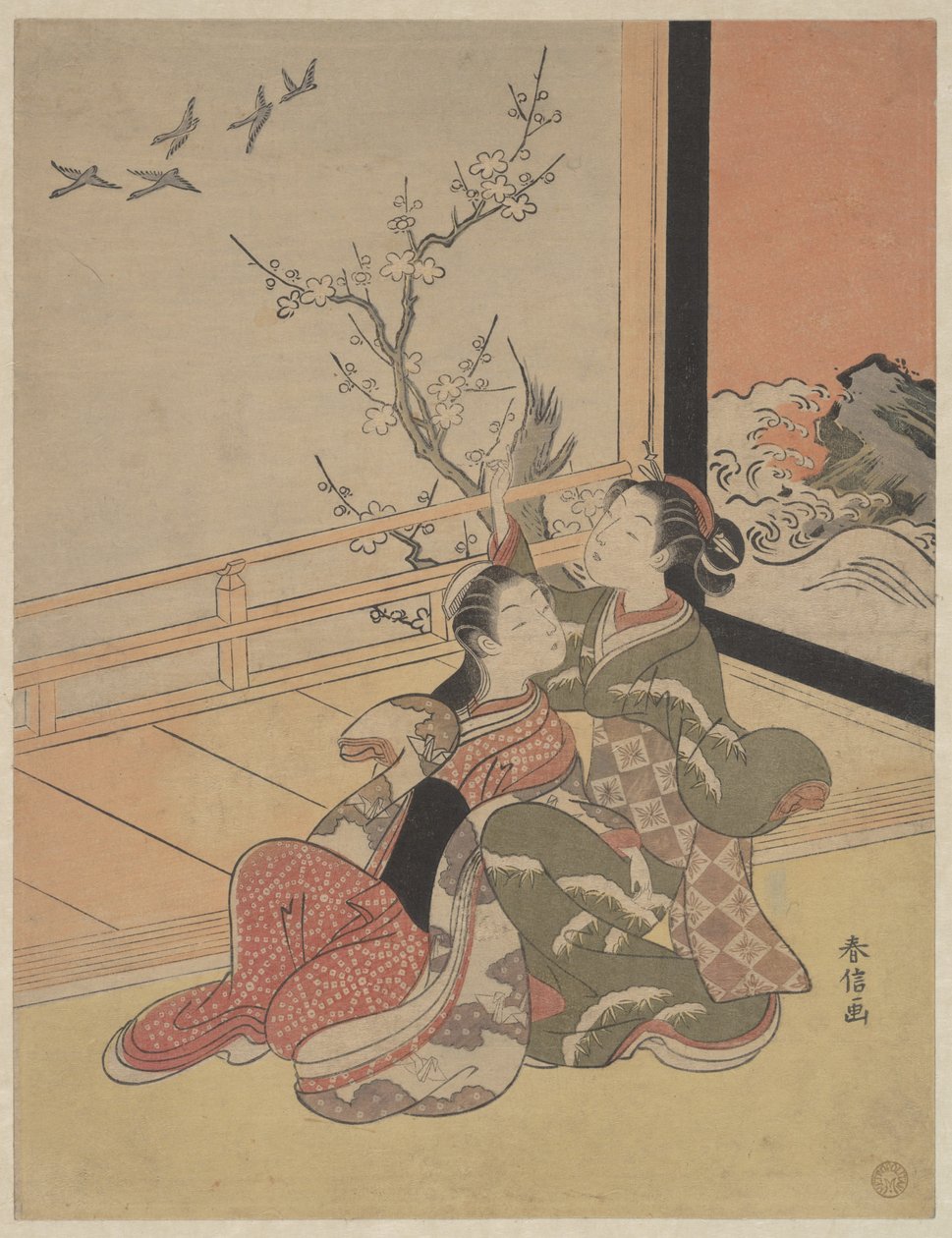 Se dem flyve af Suzuki Harunobu