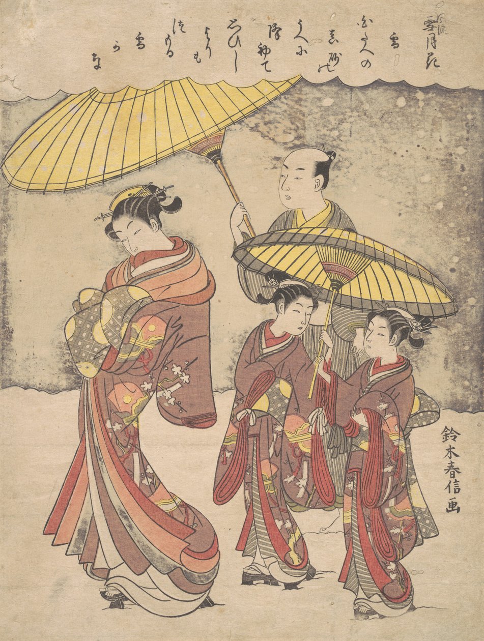 Sne, ca. 1769., ca. 1769. af Suzuki Harunobu