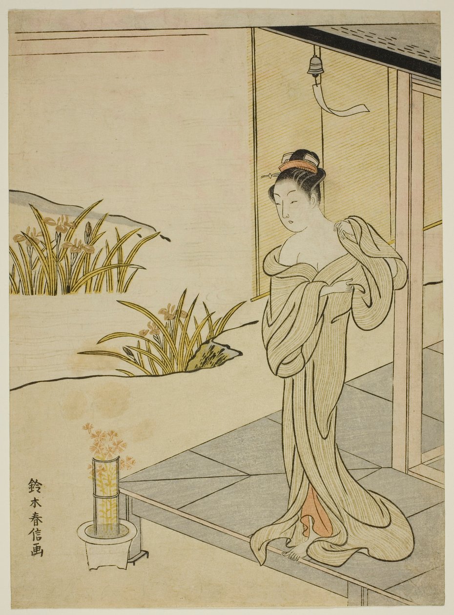 Sommer, fra serien "New Versions of Flowers of the Four Seasons (Shinpan furyu shiki no hana)" af Suzuki Harunobu