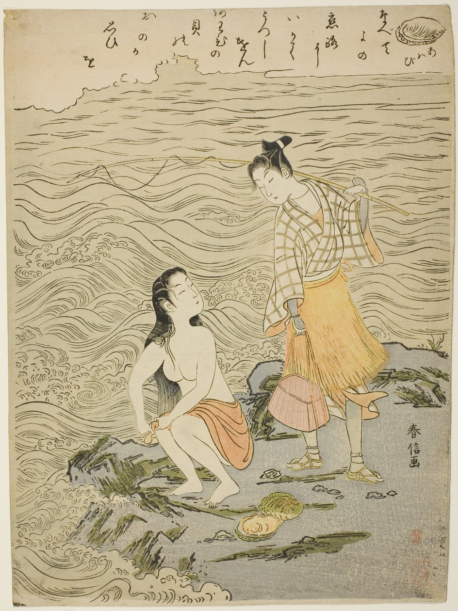 The Abalone (Awabi), fra en unavngiven serie af Shells af Suzuki Harunobu