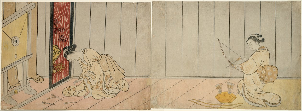 Bueskydningsgalleriet af Suzuki Harunobu