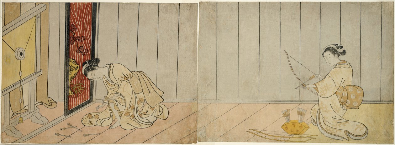 Bueskydningsgalleriet, 1765 af Suzuki Harunobu
