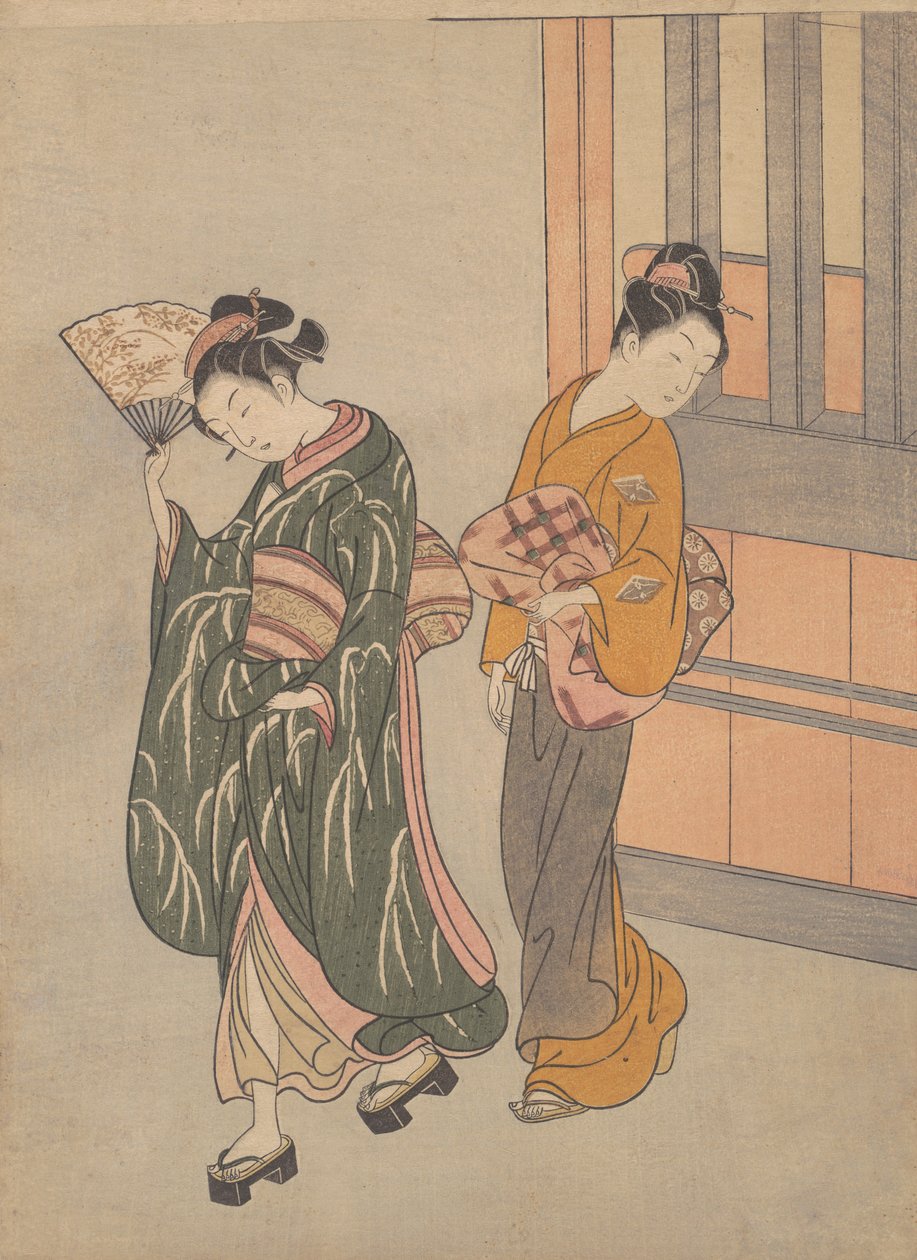 Viftens klare bjergvind, ca. 1766., ca. 1766. af Suzuki Harunobu
