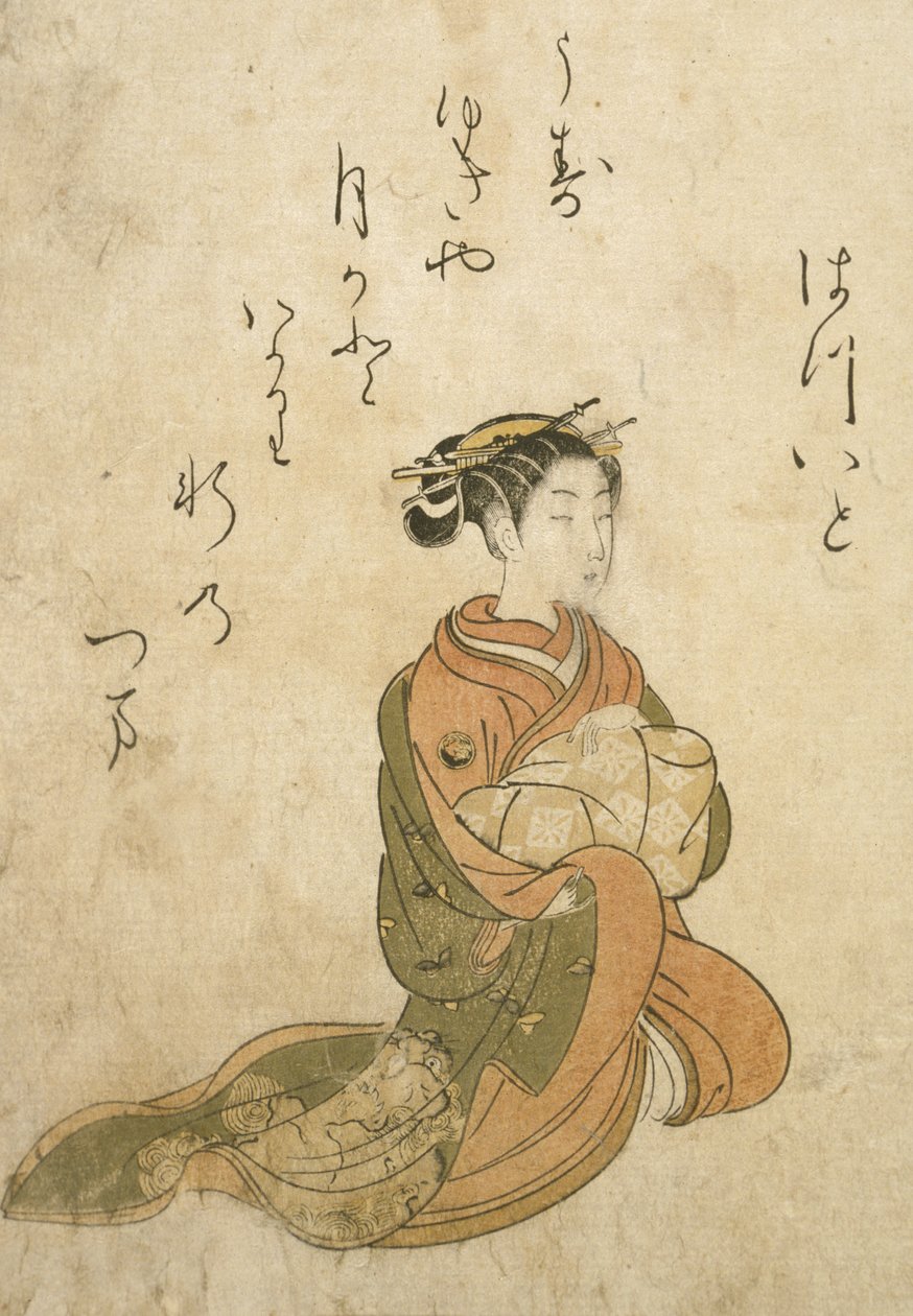 Kurtisanen Hatsuito af Suzuki Harunobu