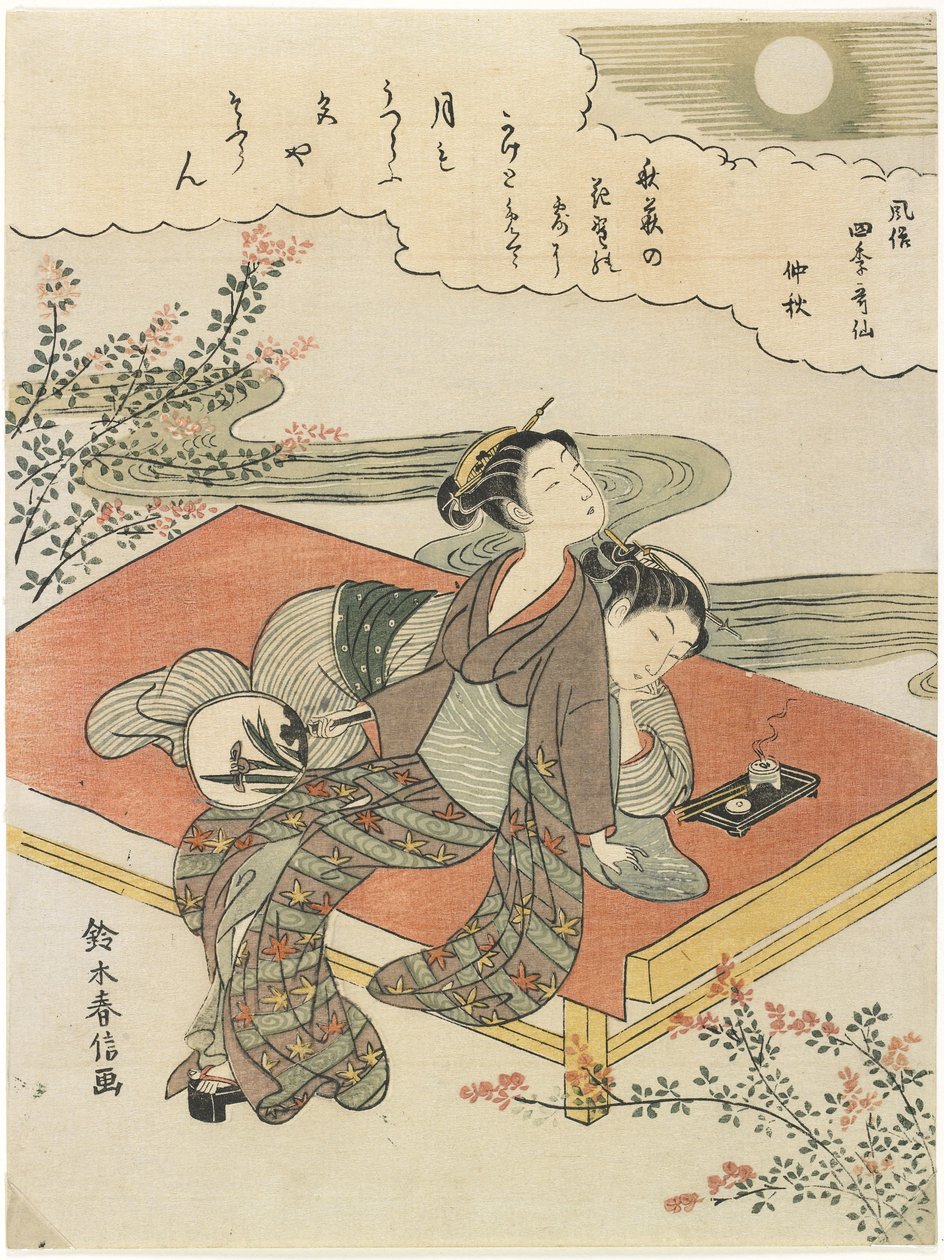 Den ottende måned, ca. 1768 af Suzuki Harunobu