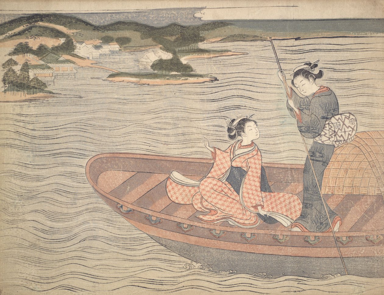 Færgebåden af Suzuki Harunobu