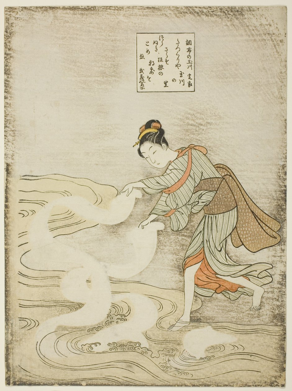 The Jewel River at Chofu (Chofu no Tamagawa), fra en unavngiven serie af Six Jewel Rivers af Suzuki Harunobu