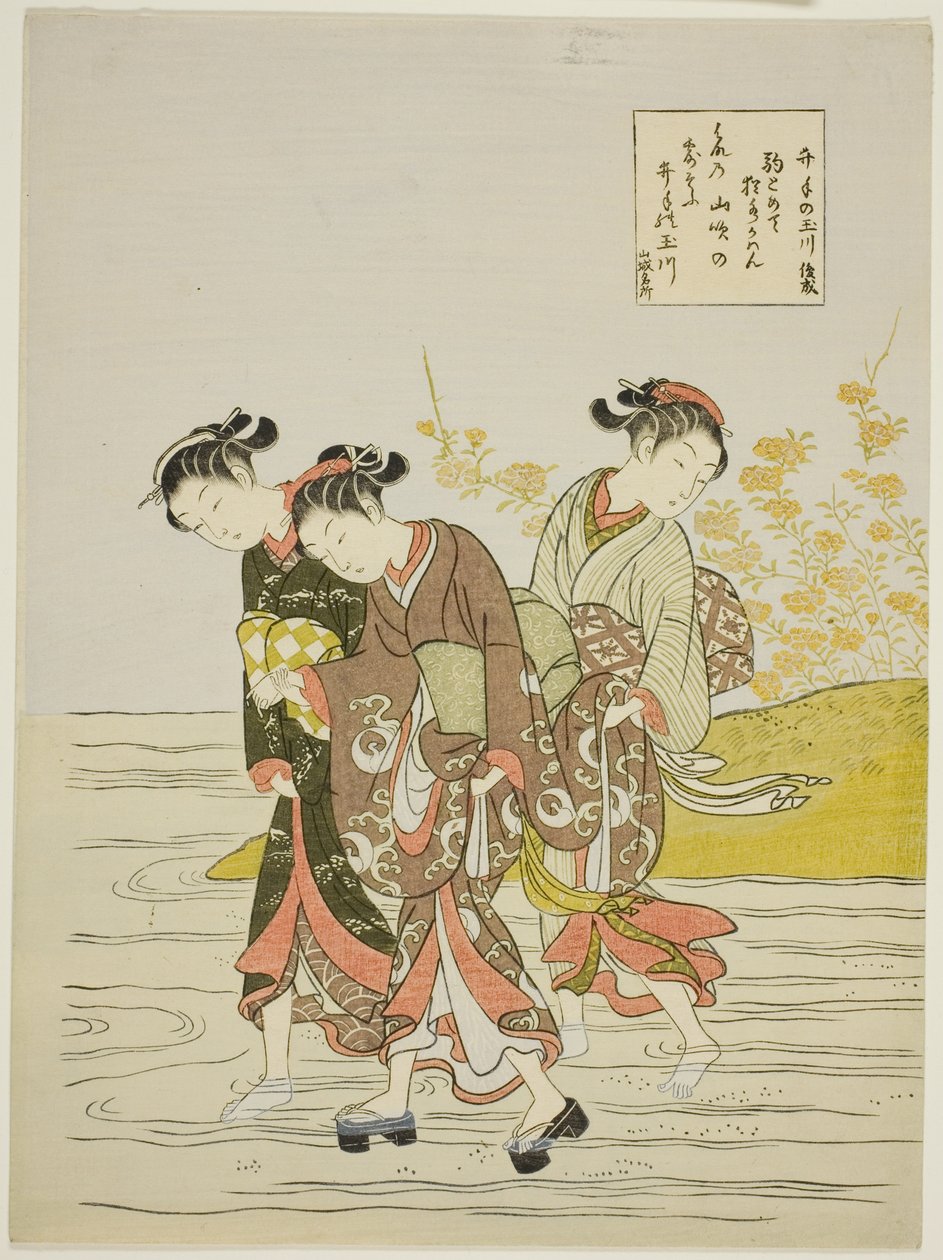 The Jewel River at Ide (Ide no Tamagawa), fra en unavngiven serie af Six Jewel Rivers af Suzuki Harunobu
