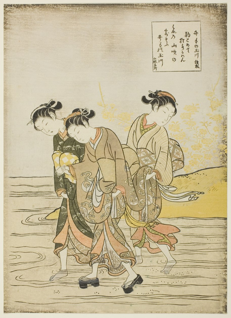 The Jewel River at Ide (Ide no Tamagawa), fra en unavngiven serie af Six Jewel Rivers af Suzuki Harunobu