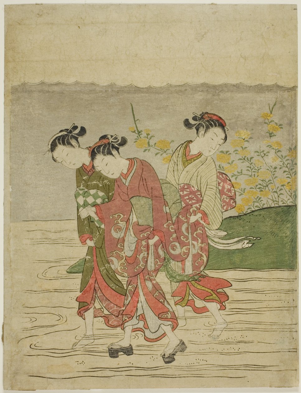 The Jewel River at Ide, fra en unavngiven serie af Six Jewel Rivers af Suzuki Harunobu