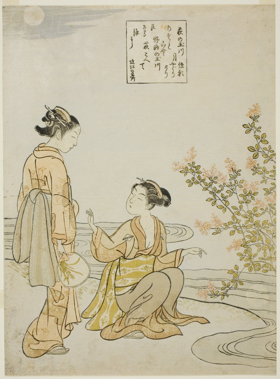 The Jewel River of Bush Clovers (Hagi no Tamagawa), fra en unavngiven serie af Six Jewel Rivers af Suzuki Harunobu