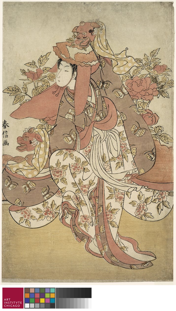 Løvedansen, c.1769-70 af Suzuki Harunobu