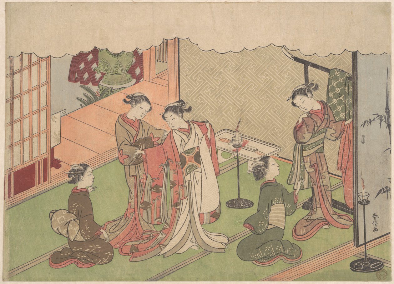 Bryllupsceremonien af Suzuki Harunobu