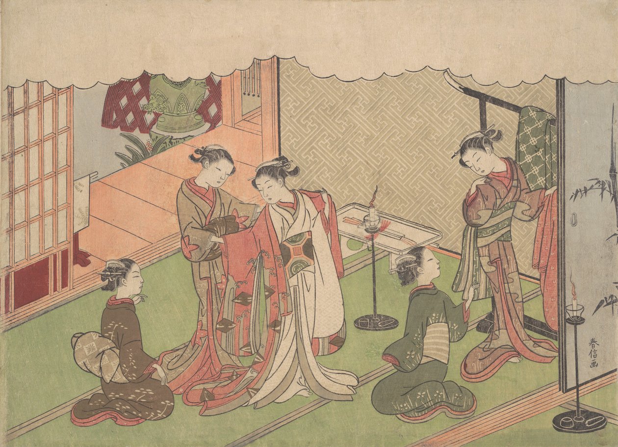 Vielsesceremonien, sandsynligvis 1768., sandsynligvis 1768. af Suzuki Harunobu