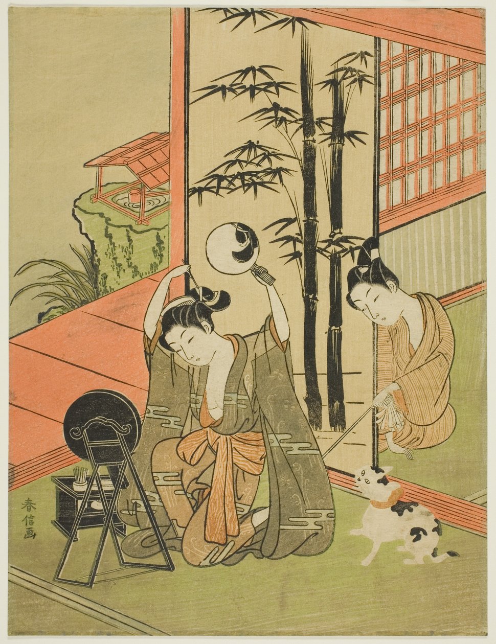Kilder hendes fod af Suzuki Harunobu