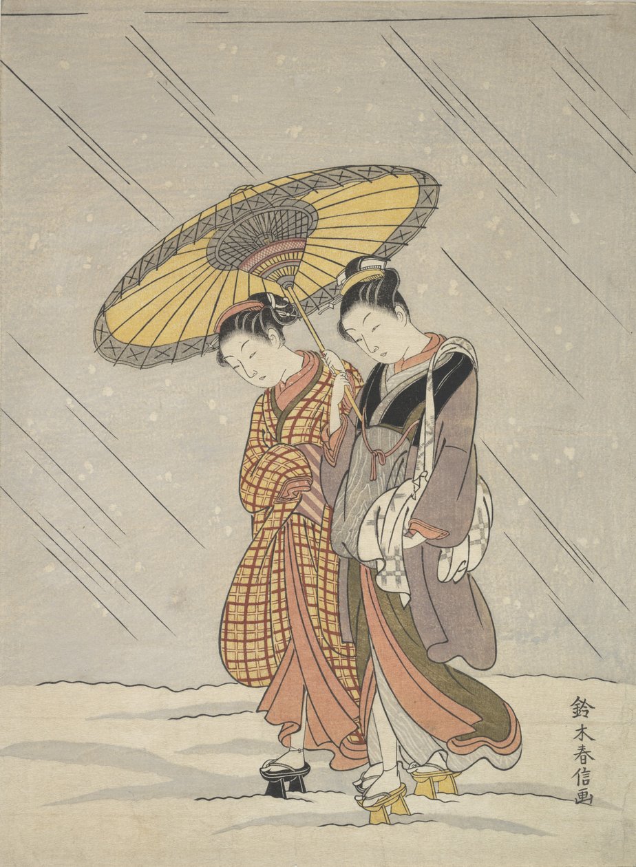To kvinder i en storm, 1764-72., 1764-72. af Suzuki Harunobu