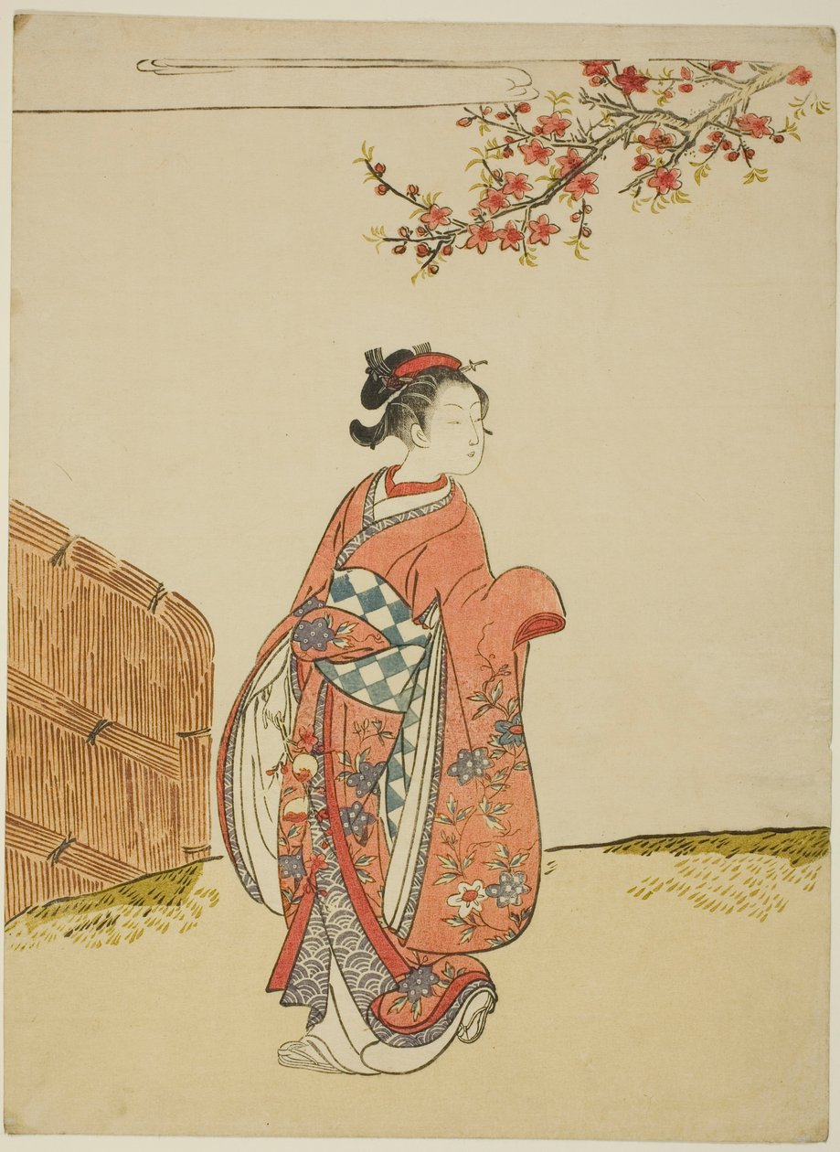 Under et ferskentræ af Suzuki Harunobu