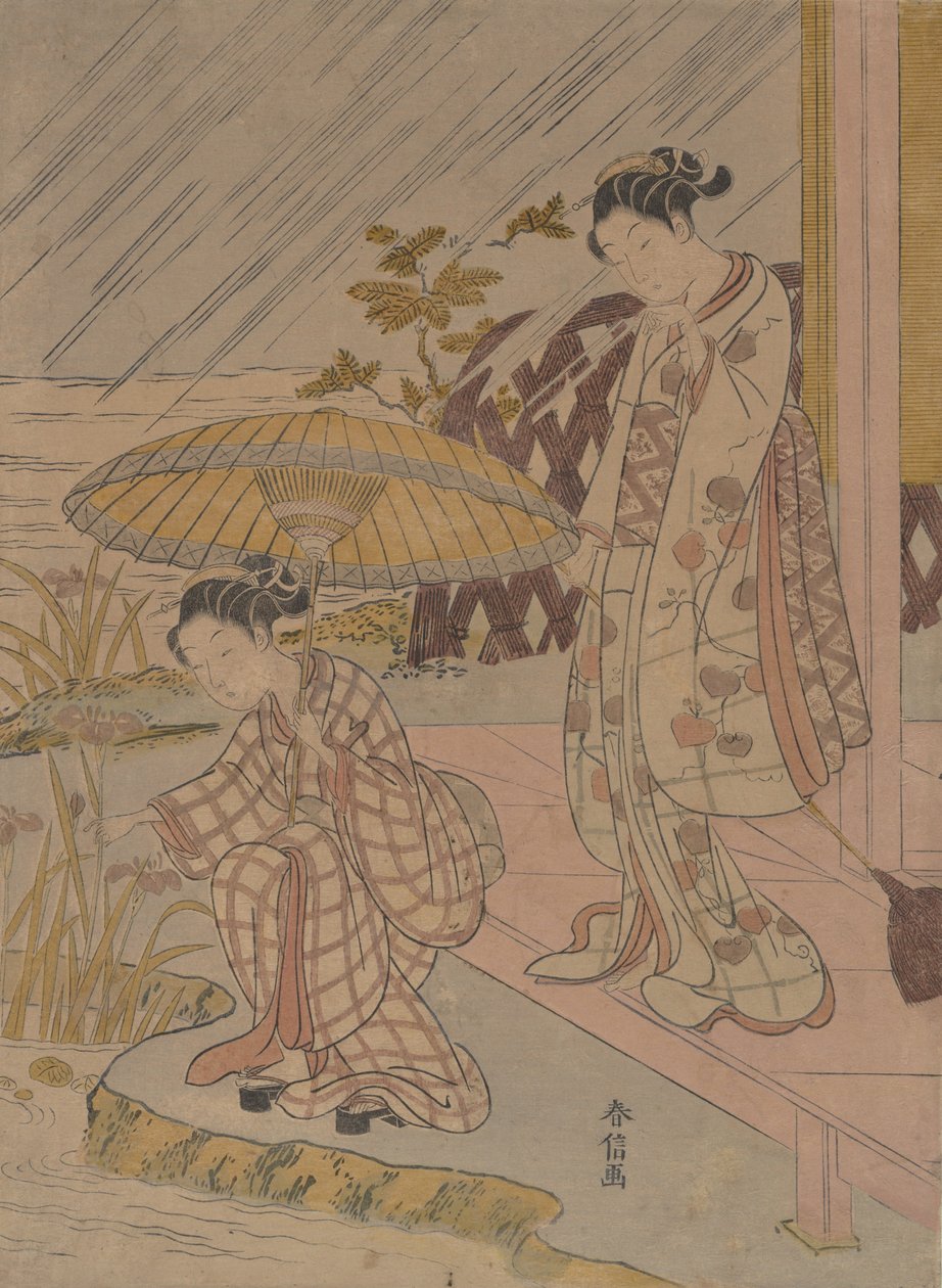 Ser Iris i regnen, 1764-70., 1764-70. af Suzuki Harunobu