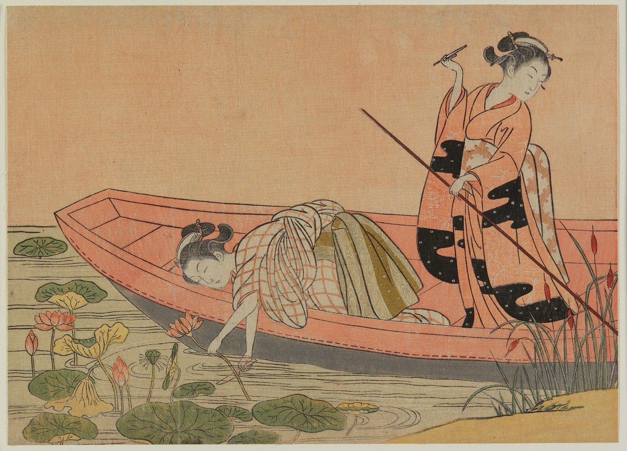 Visuel parodi på Zhou Maoshu (senere udgave) af Suzuki Harunobu