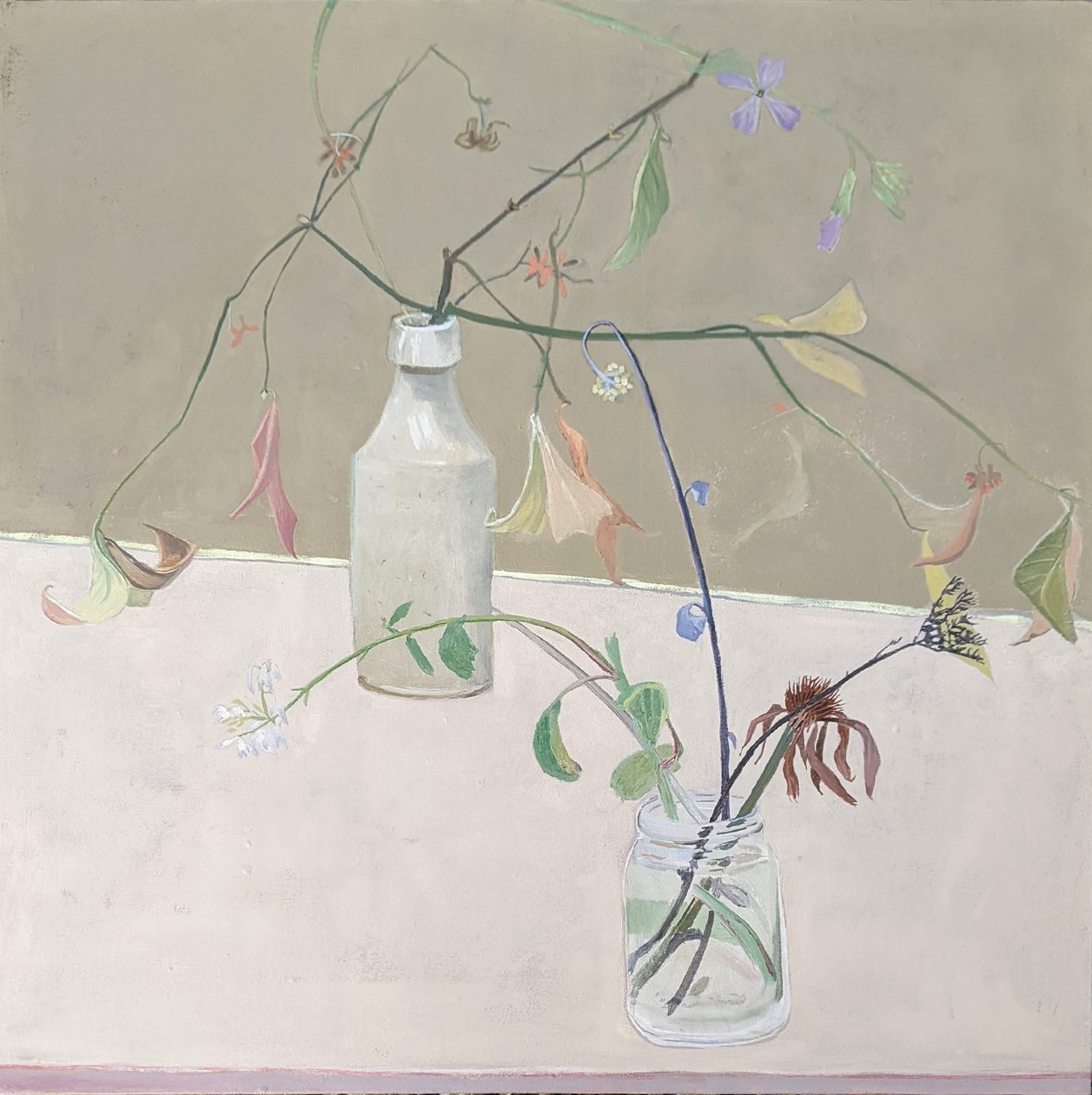 Remnants, 2022 (olie på linned) af Suzy Fasht