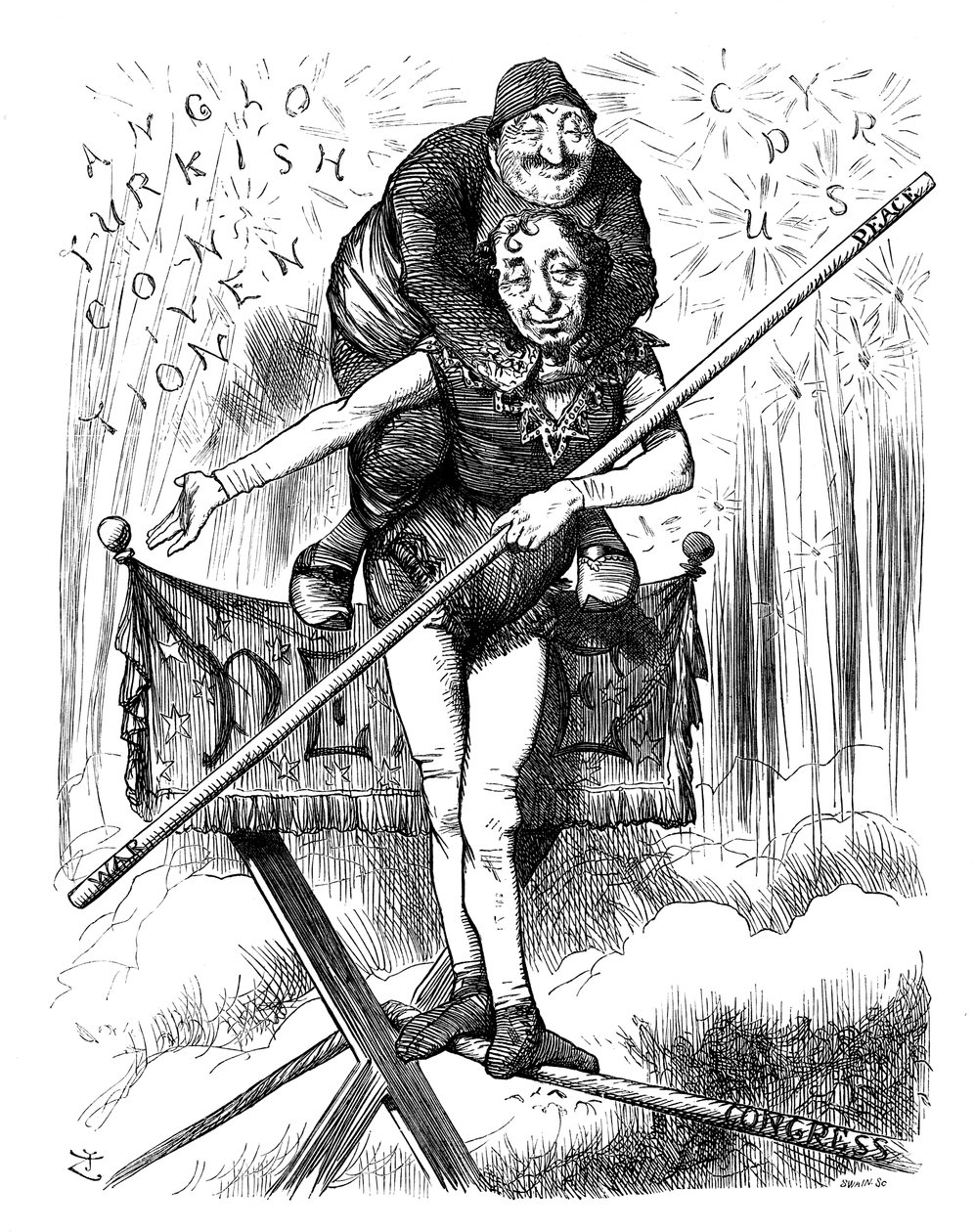 A Blaze of Triumph!, 1878. af Swain