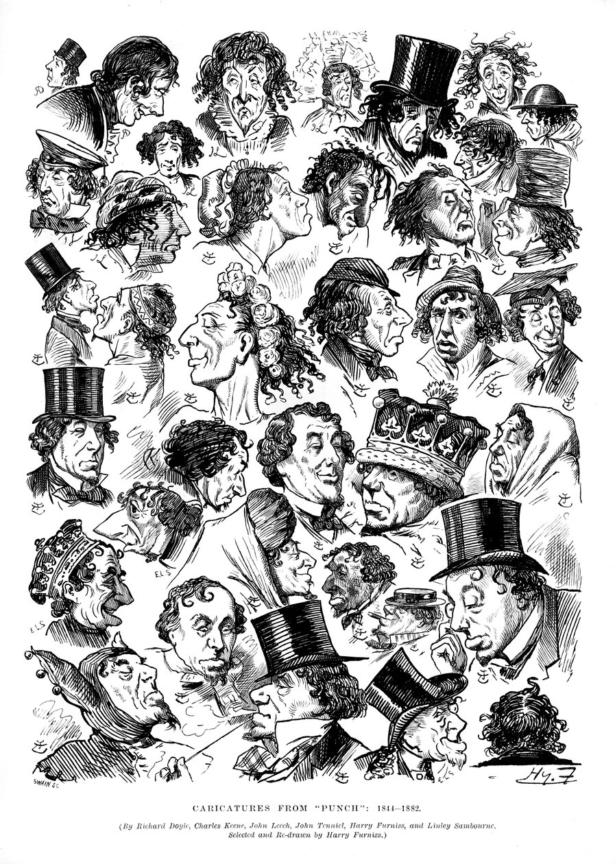 Karikaturer fra Punch, 1844-1882. af Swain