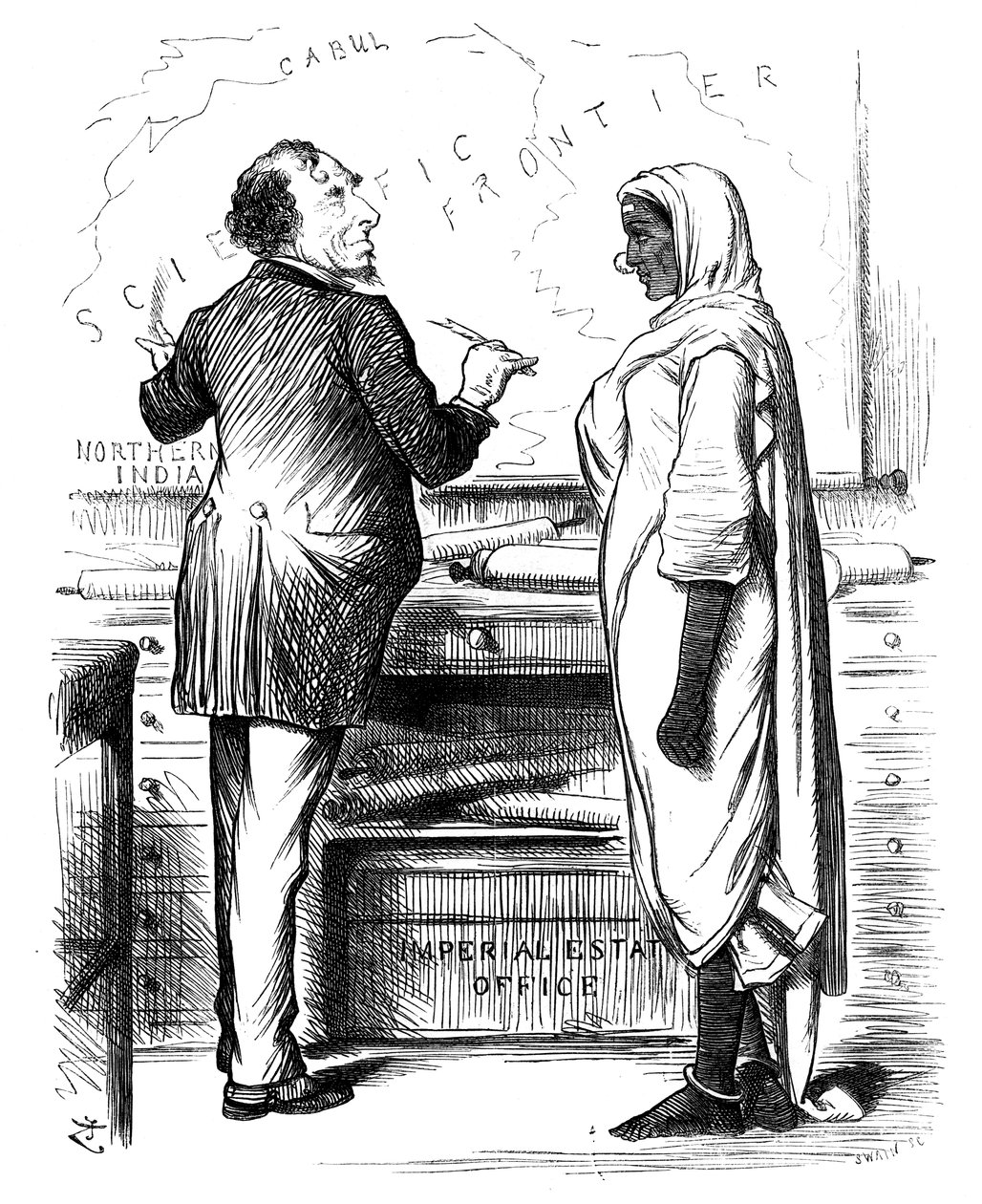 Hvem skal betale, 1878. af Swain
