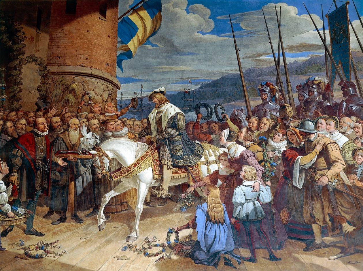 Gustav I Eriksson Vasa, konge af Sverige, blev triumferende budt velkommen i Uppsala af Swedish School