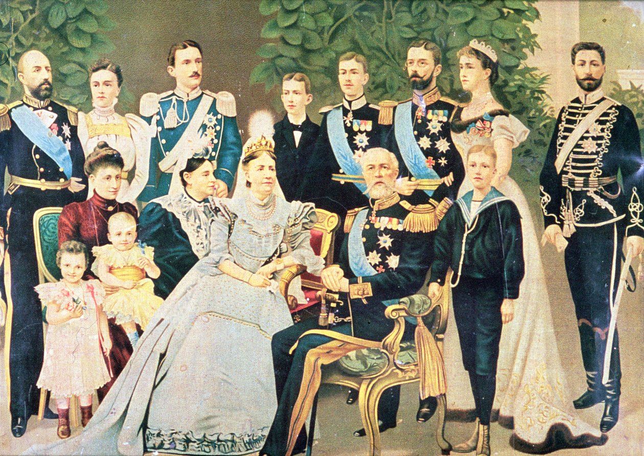 Oscar II og hans familie, ca. 1890 af Swedish School