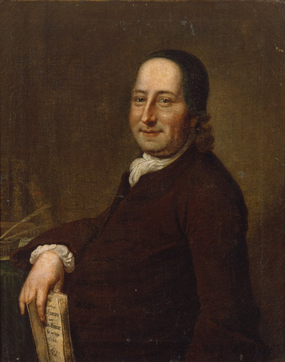 Nicholaus Ludwig greve von Zinzendorf med de daglige kodeord, 1761 af Swiss School